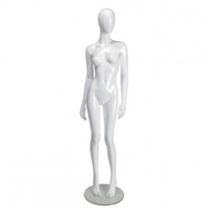 Female Mannequin Upright Pose White Gloss