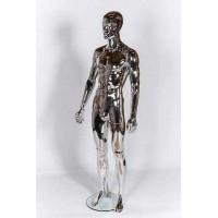 Male Abstract Plastic Mannequin Chrome 332