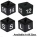 Size Cube Markers. Black and White 