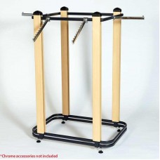 Cladded Twin Slot 4-Way Clothing Rail (Various Sizes)