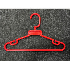 Childrens Red Plastic Hanger With Swivel Hook