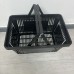 Black Plastic Shopping Basket, 2 Handles 28ltr