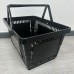 Black Plastic Shopping Basket, 2 Handles 28ltr