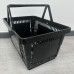 Black Plastic Shopping Basket, 2 Handles 28ltr