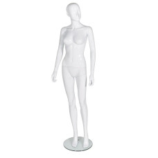 Female Gloss White Abstract Egg-Head Mannequin 314