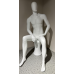 Male Sitting Egg-Head Plastic Mannequin