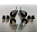 Set of 4 50mm Plastic Castors/Inserts