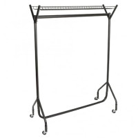 4FT Garment Rail With Top Shelf