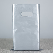 Silver Fashion Carrier Bags Patch Handle 8" x 12"