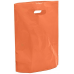 Orange Fashion Carrier Bags Patch Handle 15" x 18"