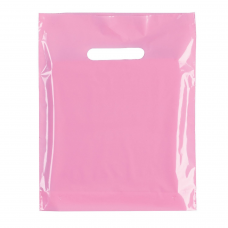 Pink Fashion Carrier Bags Patch Handle 15" x 18"