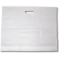 White Fashion Carrier Bags Patch Handle 22" x 18"