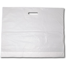 White Fashion Carrier Bags Patch Handle 22" x 18"