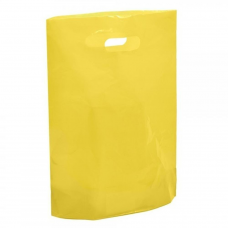 Yellow Fashion Carrier Bags Patch Handle 15" x 18"