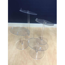 Tiara Display Stands Perspex Ex-Display Clear Jewellery Head Piece Showcase Set