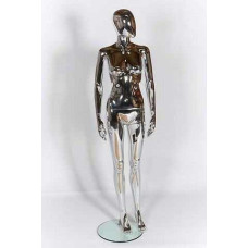 Female Egg-Head Mannequin Chrome Plastic 309