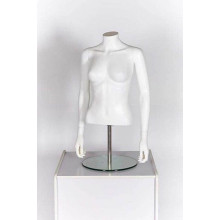 White Female 3/4 Display Torso Mannequin 
