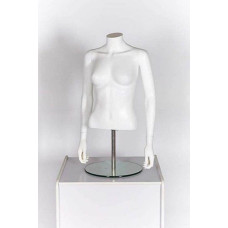 White Female 3/4 Display Torso Mannequin 
