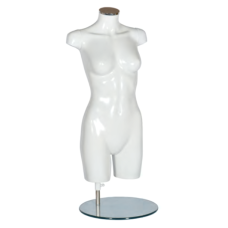 Female Plastic Torso Gloss White 365