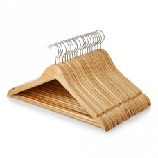 BOX OF 100 Adult Wooden Hangers 44cm