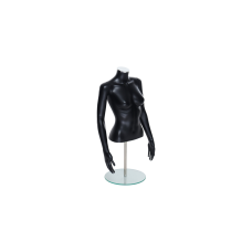 Black Female 3/4 Display Torso Mannequin 