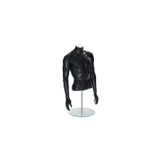 Black Male 3/4 Display Torso Mannequin 