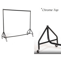 Reinforced Garment Rails Black/Chrome Top