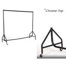 Reinforced Garment Rails Black/Chrome Top