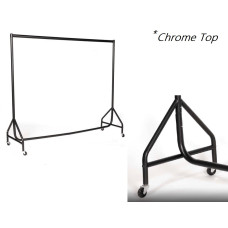 Reinforced Garment Rails Black/Chrome Top