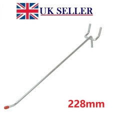 228mm Single Pegboard Hook - Med Duty Zinc Plated (1")