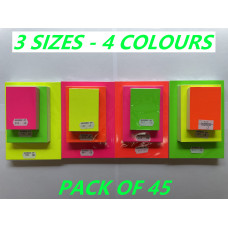 Dayglo Florescent Card. 3 Sizes. 4 Colours