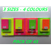 Dayglo Florescent Card. 3 Sizes. 4 Colours