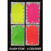 Flash Star Dayglo Florescent Card. 4 Colours