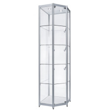 Corner Tower Showcase 650mm x 650mm x 1980mm H