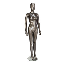 Female Painted Gloss Pewter Abstract Egg-Head