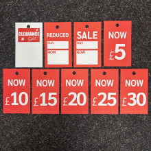 500 Hanging Swing Sale Card Tickets  