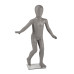 Painted Matt Grey Egg-Head Plastic Child 100cm