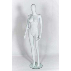 Female Gloss White Egg-Head Mannequin 306