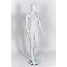 Gloss White Egg-Head Female Plastic Mannequin 307