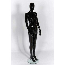 Gloss Black Egg-Head Female Plastic Mannequin 308