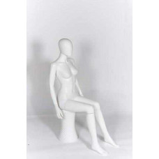 Female Sitting Egg-Head Mannequin