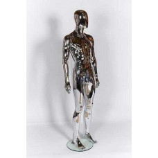 Male Egg-Head Plastic Mannequin Chrome 327