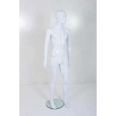 Male Gloss White Plastic Mannequin Abstract 330