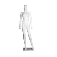 Plastic Eco-Friendly Mannequin Female Egghead Relaxed Pose Matt White