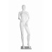 Plastic Eco-Friendly Mannequin Female Egghead Arms/Legs Bent Matt White