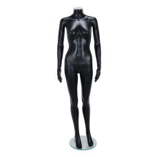 Female Matt Black Headless Mannequin 318B