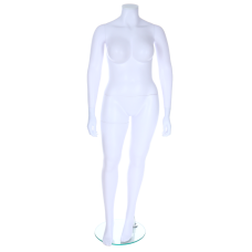 Female Plus Size Matt White Headless Mannequin 344