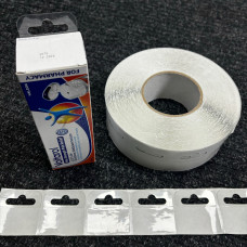 Roll Of 1000 Clear Euro Hook Slot Hang Tabs 50 x 50mm