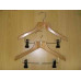 Childrens Wooden Hanger With Clips 30cm