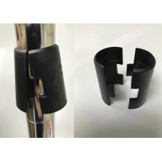 Chrome Wire Shelf Locking Clips Black Plastic Set